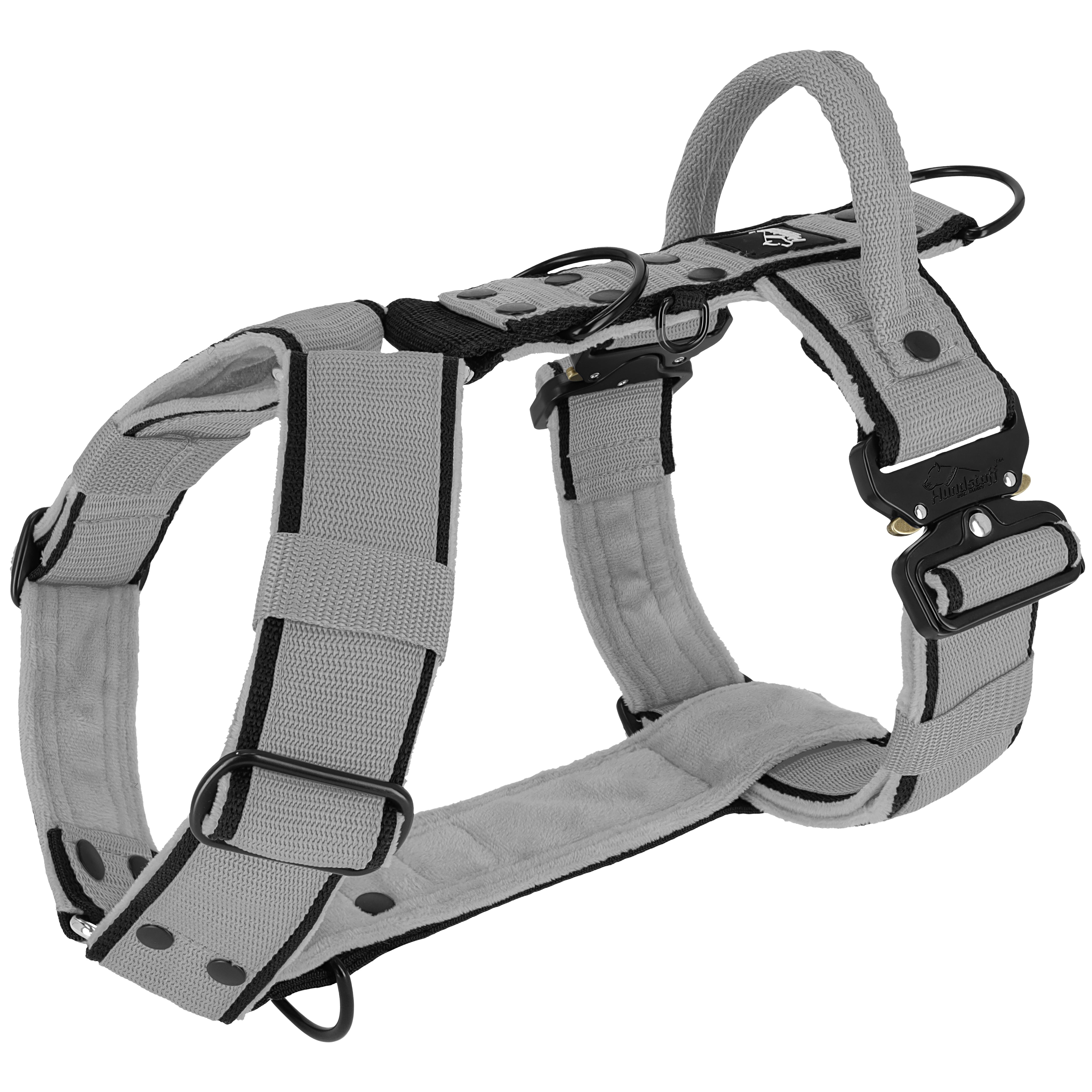 Szelki z szybką klamrą - Easy Walk Extreme Black Edition Szara