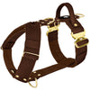 Szelki z szybką klamrą - Easy Walk Extreme Gold Buckle Dark Brown