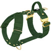 Szelki z szybką klamrą - Easy Walk Extreme Gold Buckle Forest Green