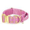 Szeroka obroża z klamrą extreme - Extreme Gold Buckle Candy Pink