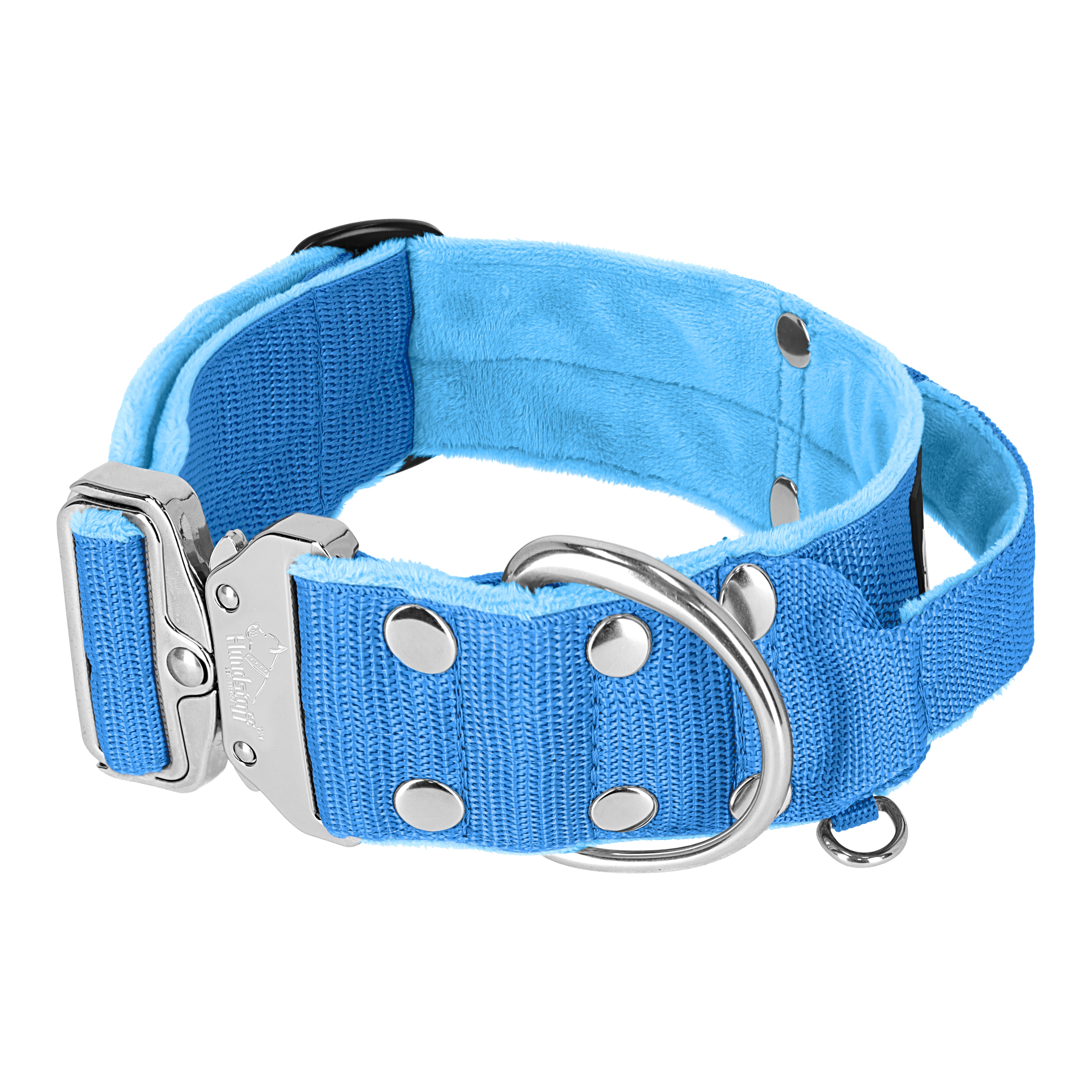 Szeroka obroża z klamrą extreme - Extreme Silver Buckle Ocean Blue