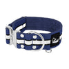 Szeroka obroża z odblaskiem - Extreme Silver Buckle Safe Navy Blue
