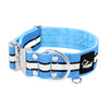 Szeroka obroża z odblaskiem - Extreme Silver Buckle Safe Ocean Blue