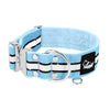 Szeroka obroża z odblaskiem - Extreme Silver Buckle Safe Baby Blue