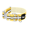 Szeroka obroża z odblaskiem - Extreme Silver Buckle Safe Baby Yellow