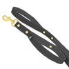 Smycz z dodatkową rączką - Guard Leash Golden Edition Dark Grey, 160cm, karabińczyk złoty