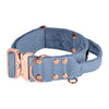 Szeroka obroża z klamrą extreme - Extreme Rose Buckle Pastel Blue