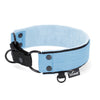 Szeroka obroża półzaciskowa - Martingale Black Edition Baby Blue 5cm, Rozmiar 50 - Obwód szyi psa 40-50cm