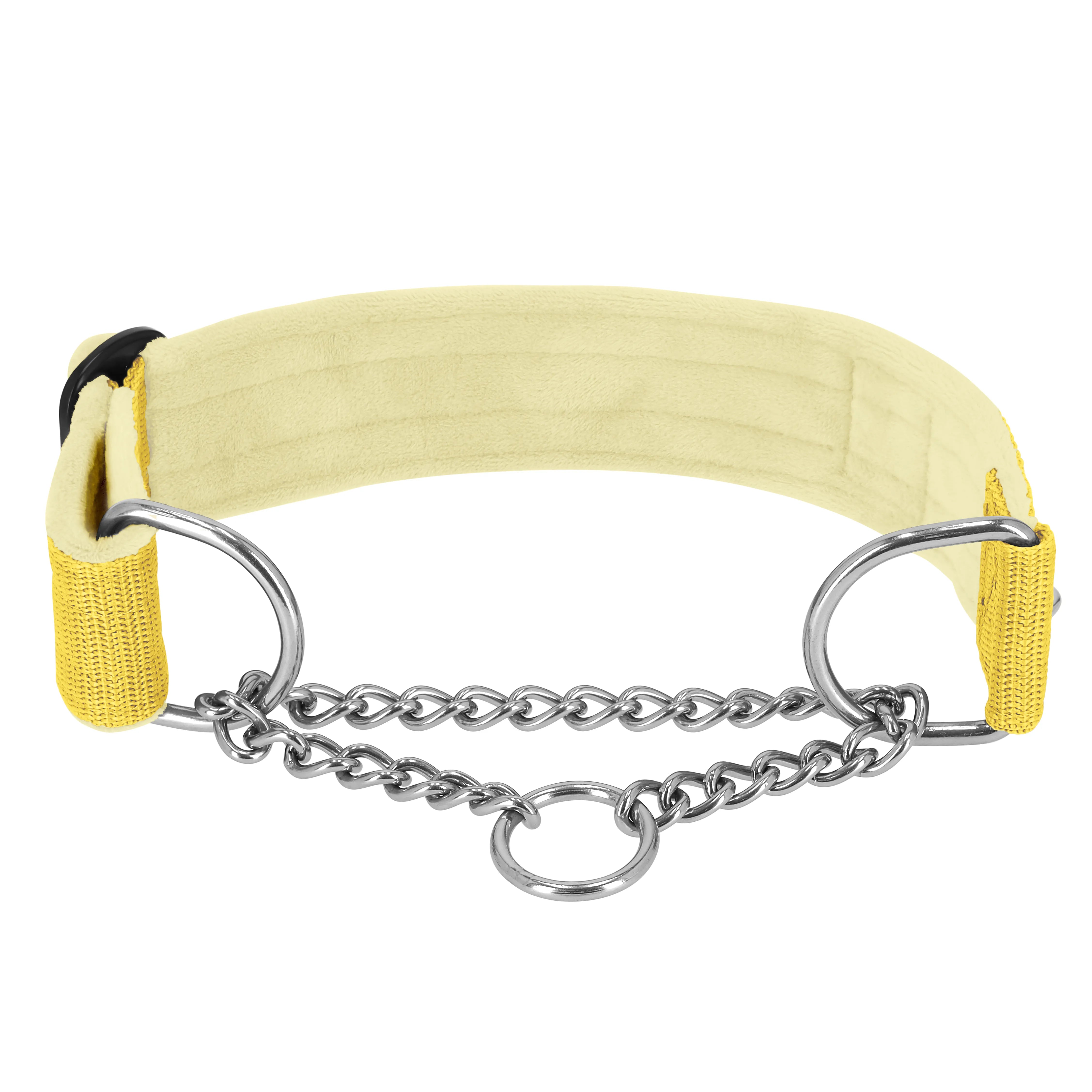 Półzaciskowa obroża i smycz – Martingale Chian Set Baby Yellow