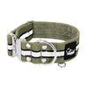 Szeroka obroża z odblaskiem - Extreme Silver Buckle Safe Khaki