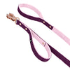 Smycz z dodatkową rączką - Guard Leash Rose Edition Śliwkowa