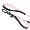 Smycz z dodatkową rączką - Guard Leash Black Edition Baby Pink