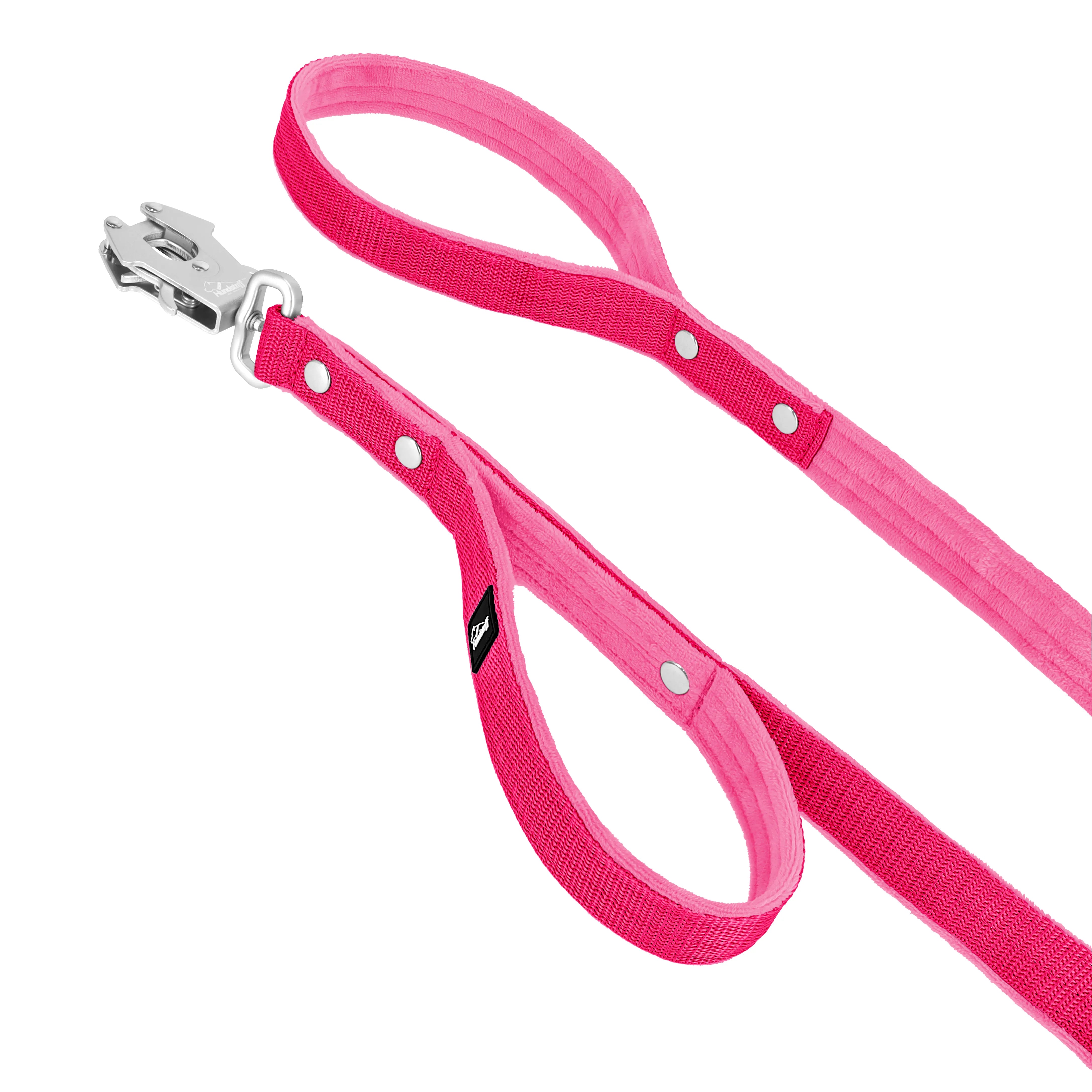 Smycz z dodatkową rączką - Guard Leash Różowa