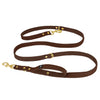 Smycz przepinana z dodatkowa raczka - Multi Guard Leash Golden Dark Brown