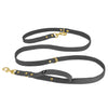 Smycz przepinana z dodatkowa raczka - Multi Guard Leash Golden Dark Grey, złoty karabińczyk