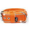 Szeroka obroża z rączką i odblaskiem - Grip Safe Pomarańczowa 4cm, Rozmiar 50 - Obwód szyi psa 34-42cm