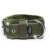 Szeroka obroża z rączką i odblaskiem - Grip Safe Khaki, 5cm Rozmiar 50 (Obwód szyi psa 34-42cm)