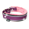 Obroża półzaciskowa z odblaskiem - Martingale Safe Śliwkowa, Szerokość 4cm, Rozmiar 55 (Obwód szyi psa 45-55cm)