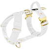 Szelki z szybką klamrą - Easy Walk Extreme Gold Buckle Białe
