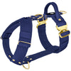 Szelki z szybką klamrą - Easy Walk Extreme Gold Buckle Navy Blue