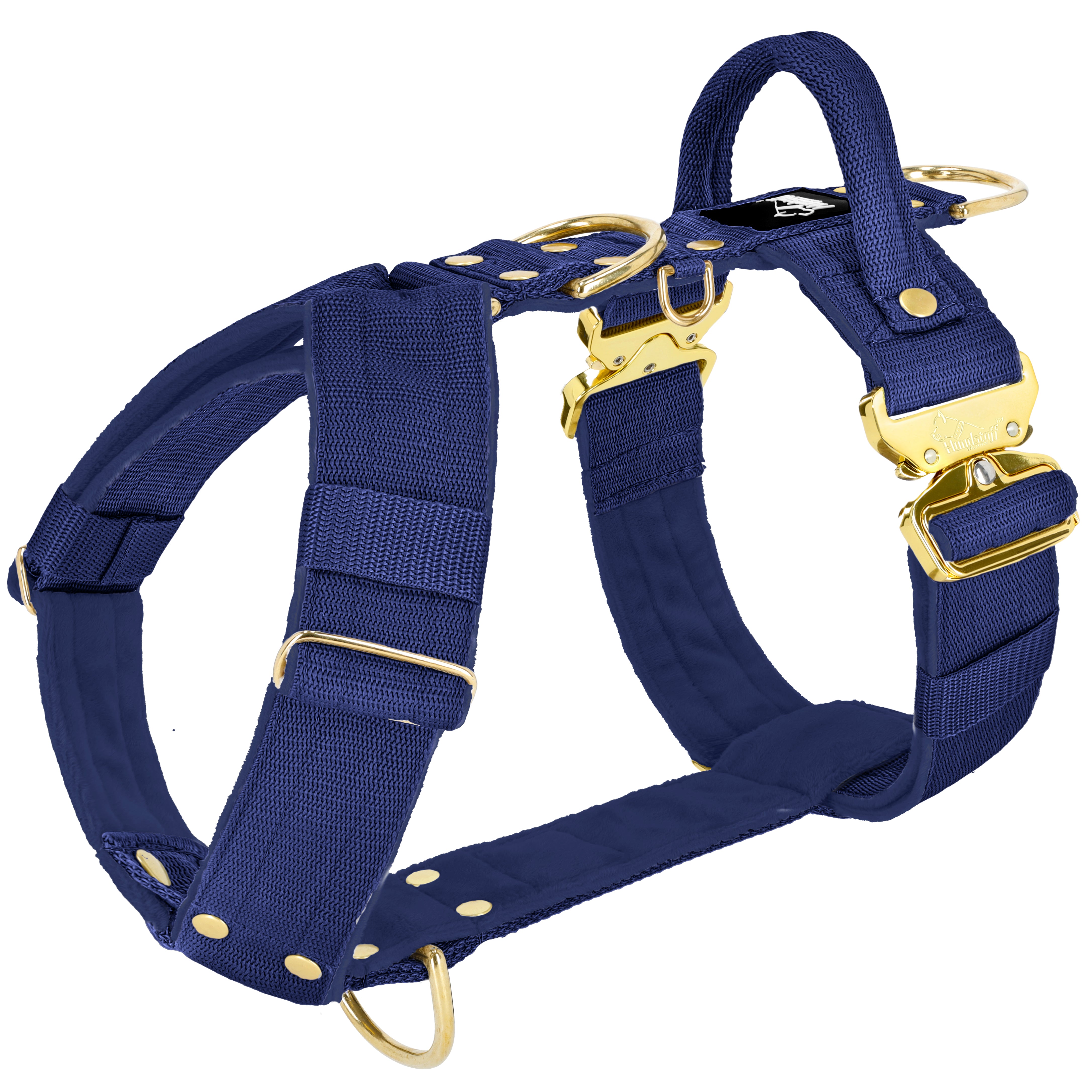 Szelki z szybką klamrą - Easy Walk Extreme Gold Buckle Navy Blue