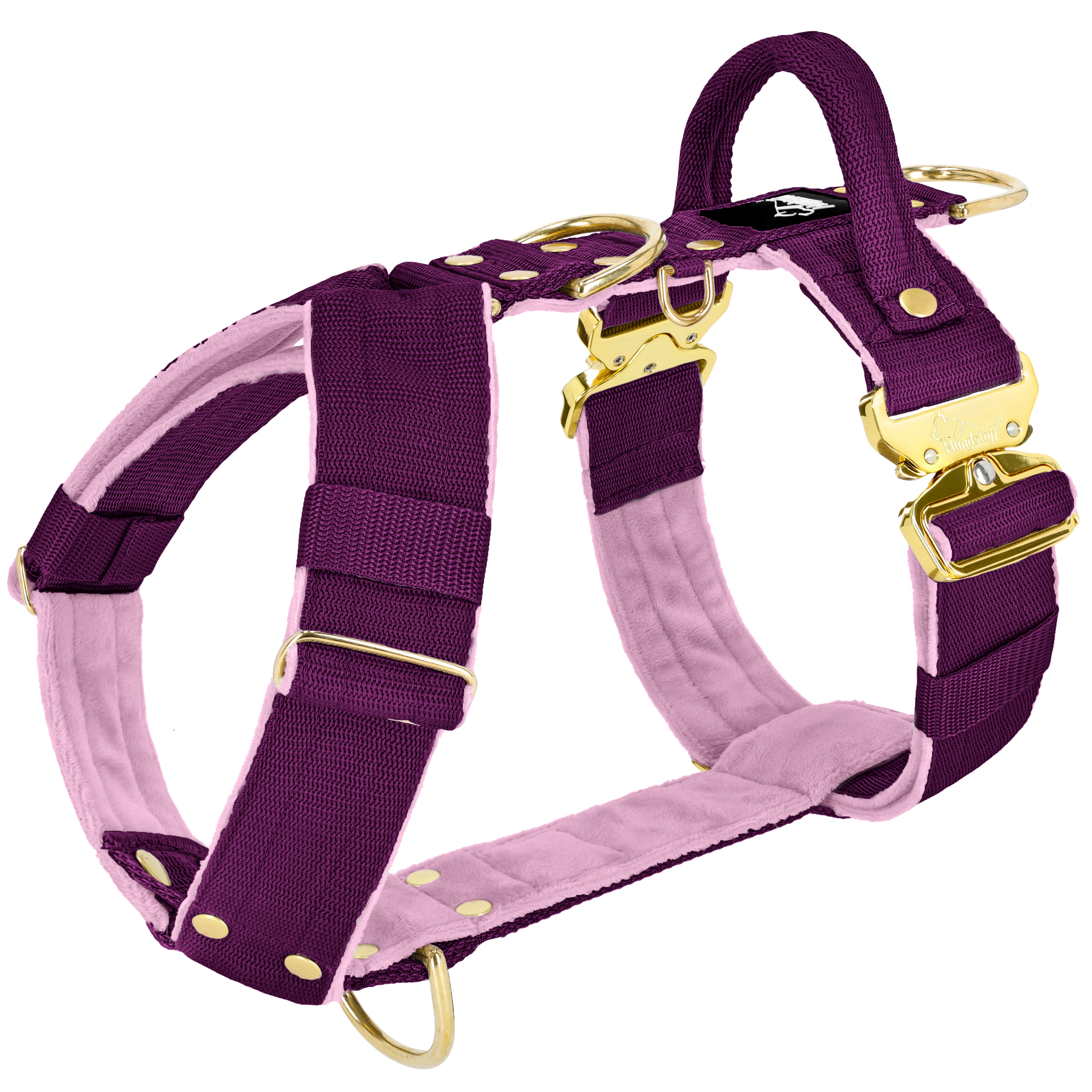 Szelki z szybką klamrą - Easy Walk Extreme Gold Buckle Śliwkowa