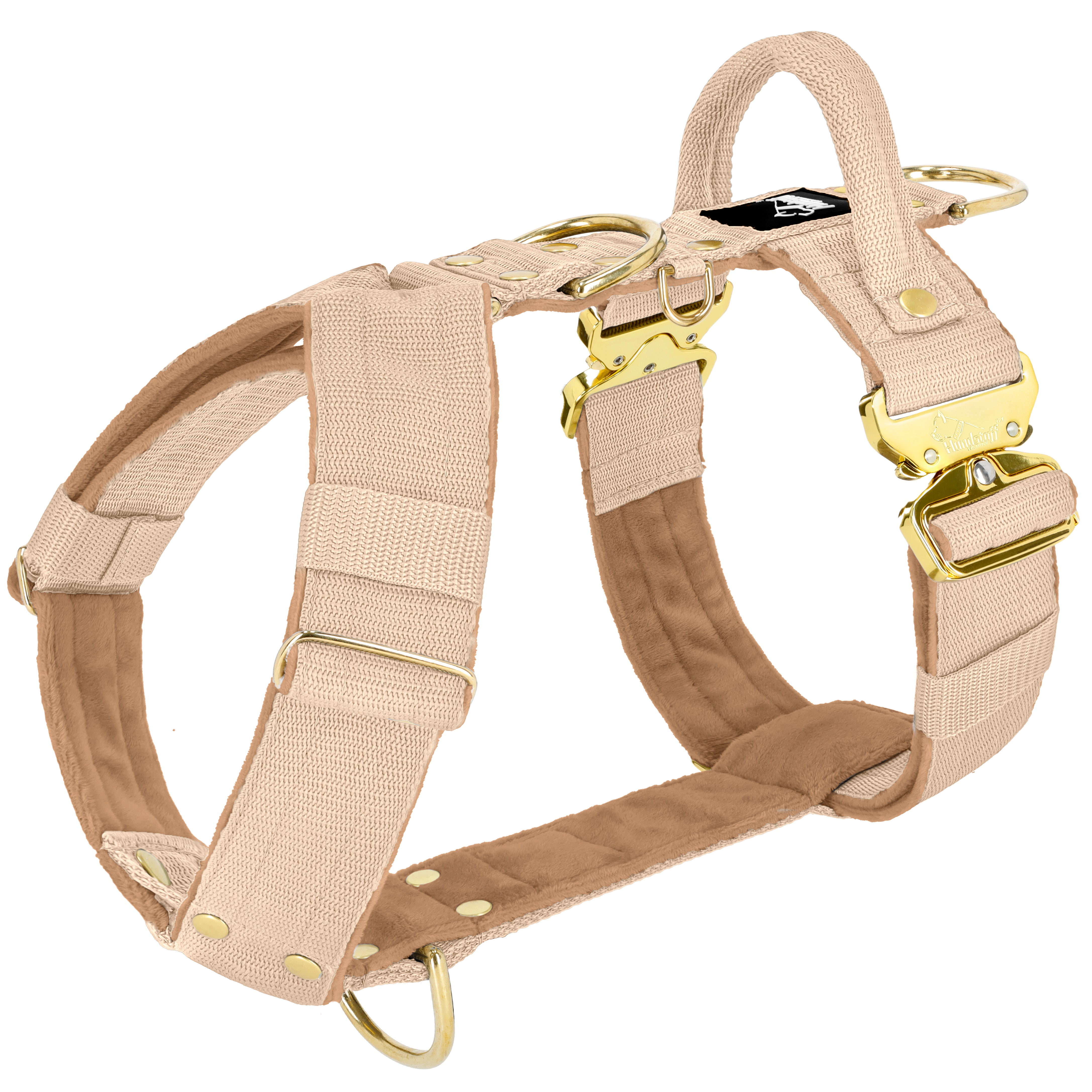 Szelki z szybką klamrą - Easy Walk Extreme Gold Buckle Beżowe