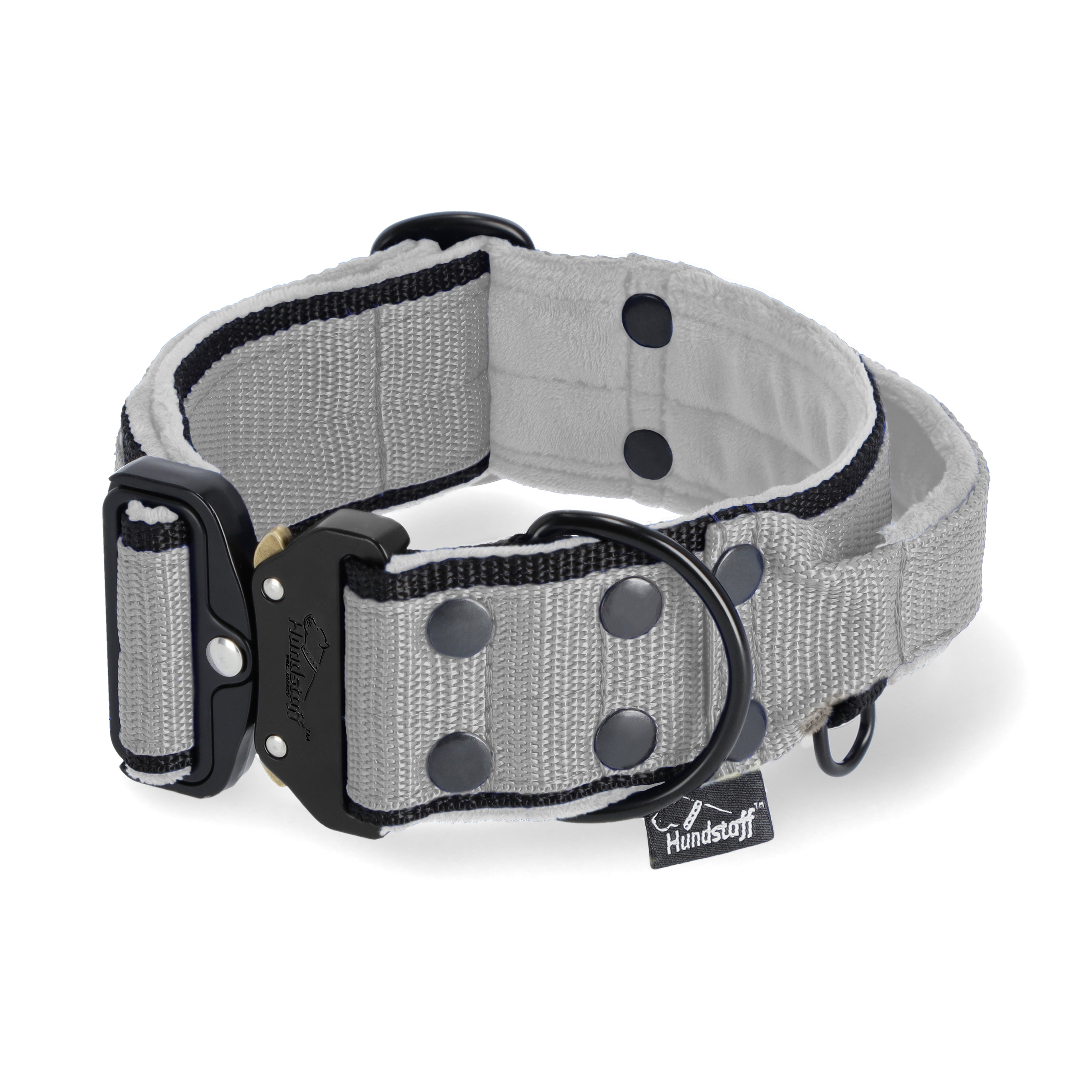 Szeroka obroża z klamrą extreme - Extreme Buckle Black Edition Szara