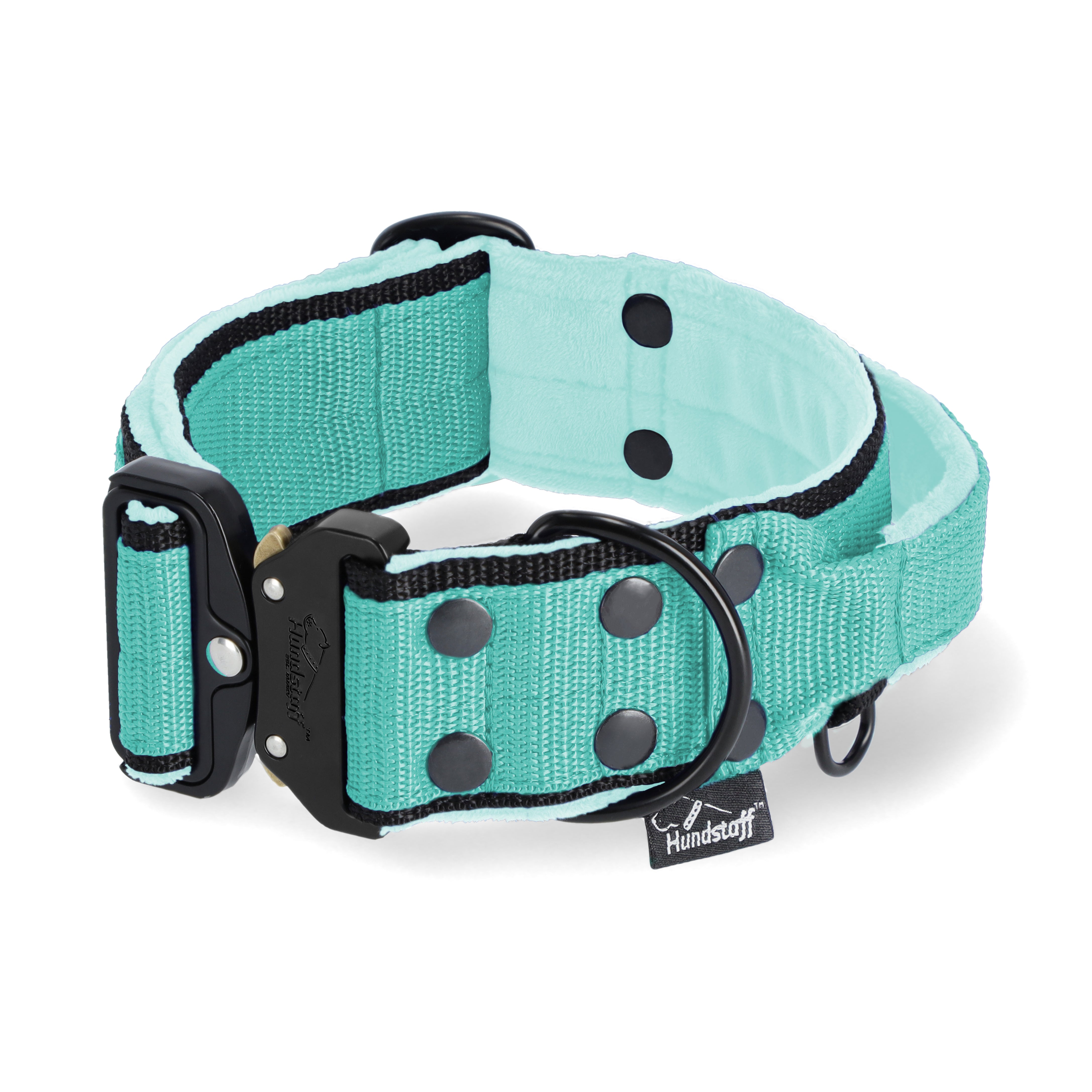 Szeroka obroża z klamrą extreme - Extreme Buckle Black Edition Miętowa