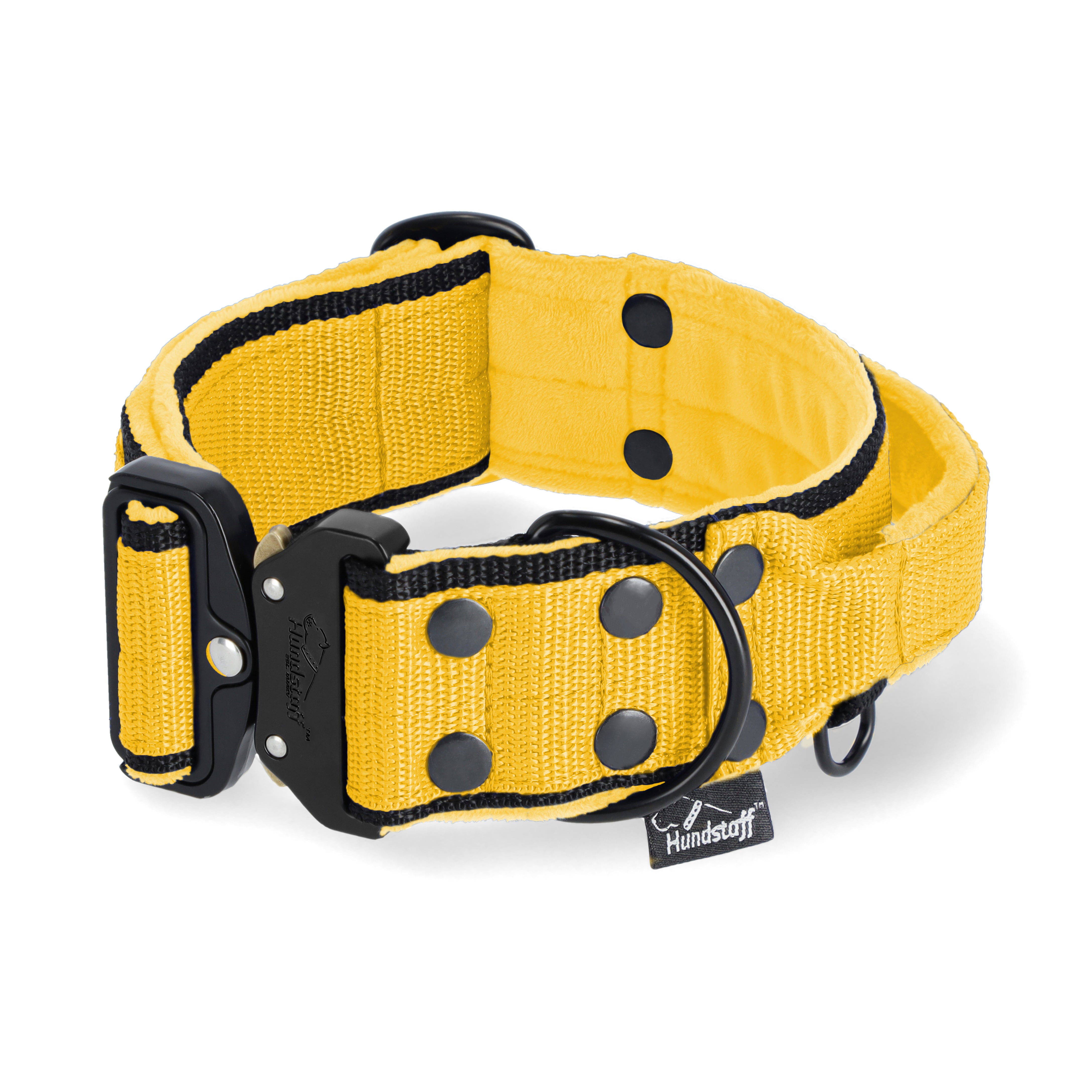 Szeroka obroża z klamrą extreme - Extreme Buckle Black Edition Żółta