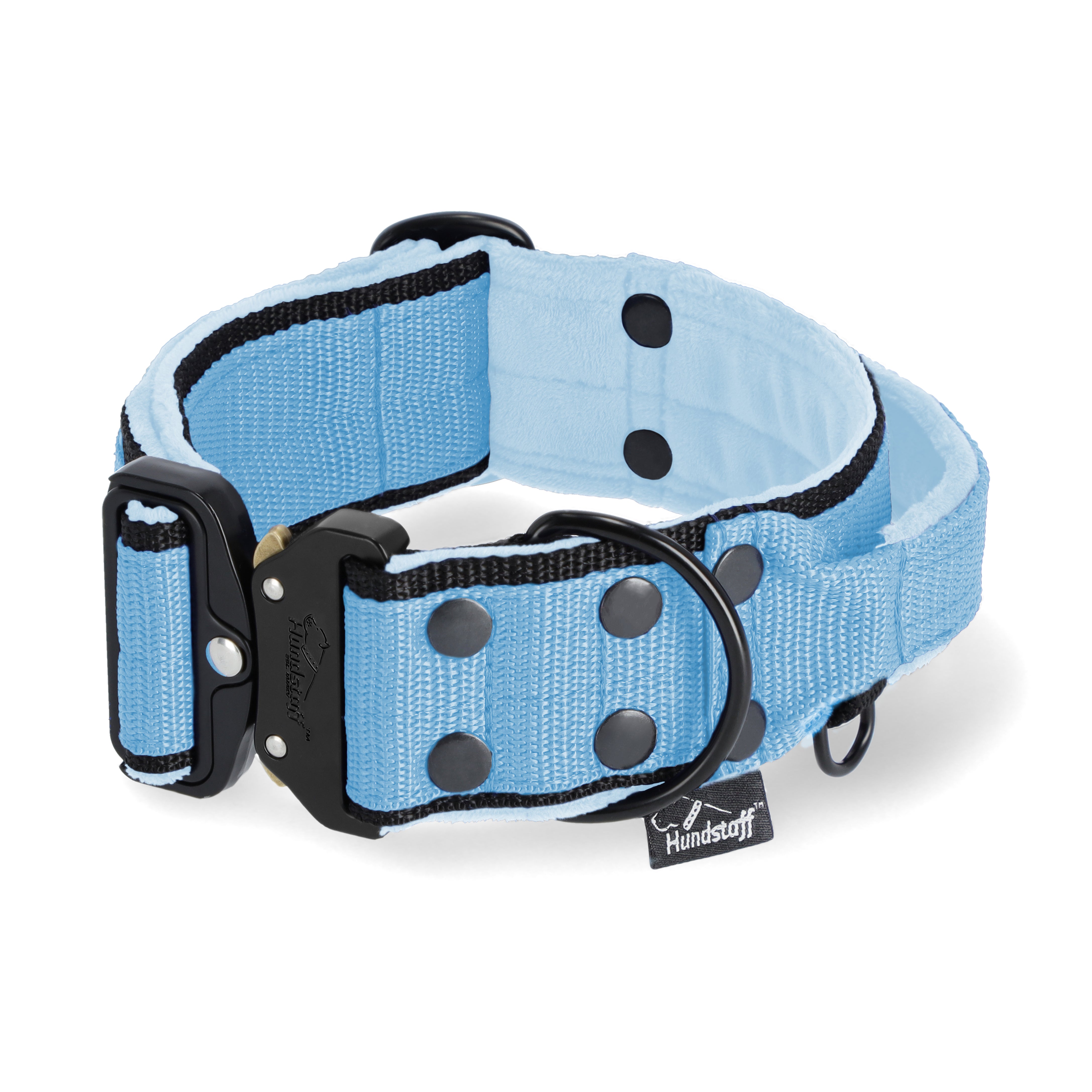 Szeroka obroża z klamrą extreme - Extreme Buckle Black Edition Baby Blue
