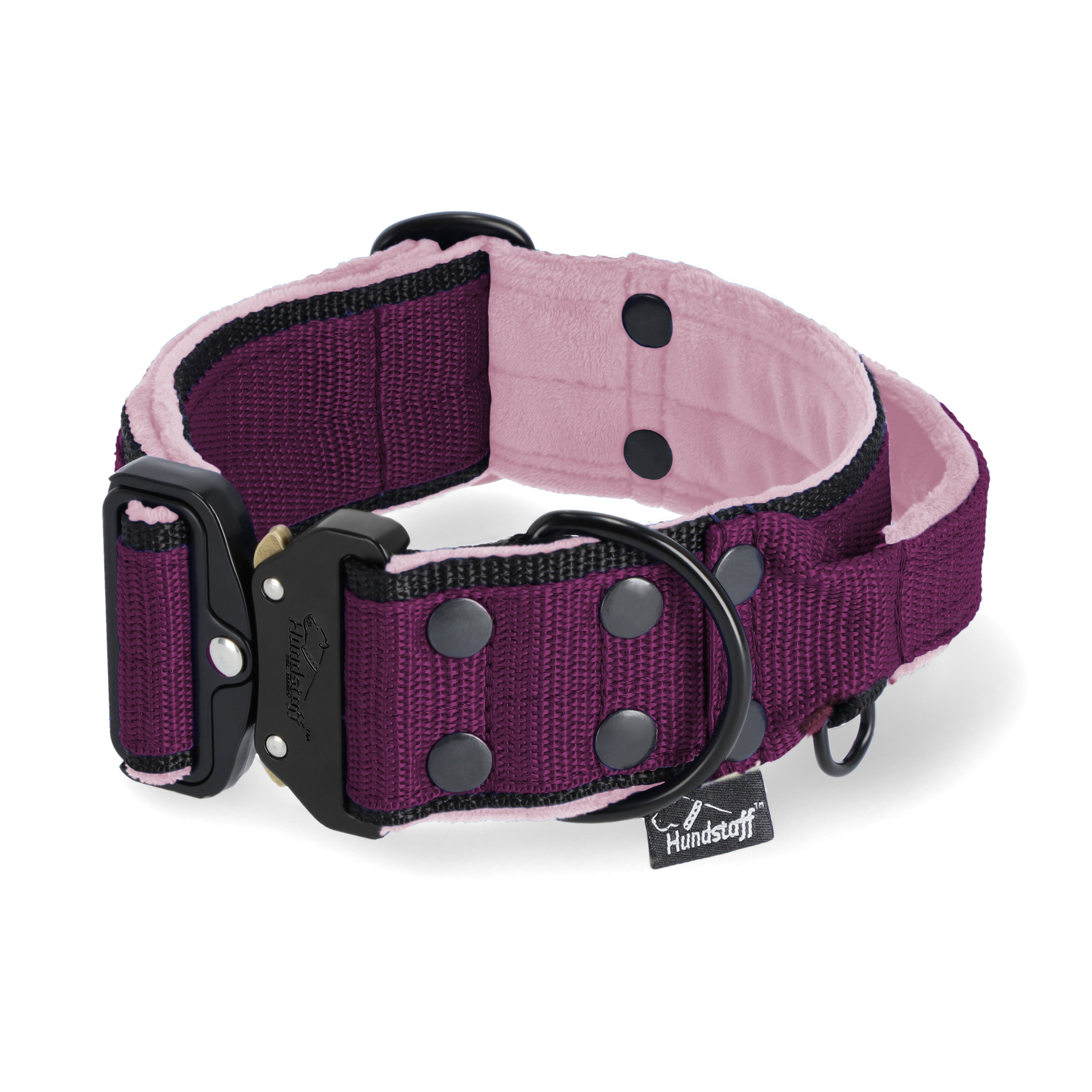 Szeroka obroża z klamrą extreme - Extreme Buckle Black Edition Śliwkowa