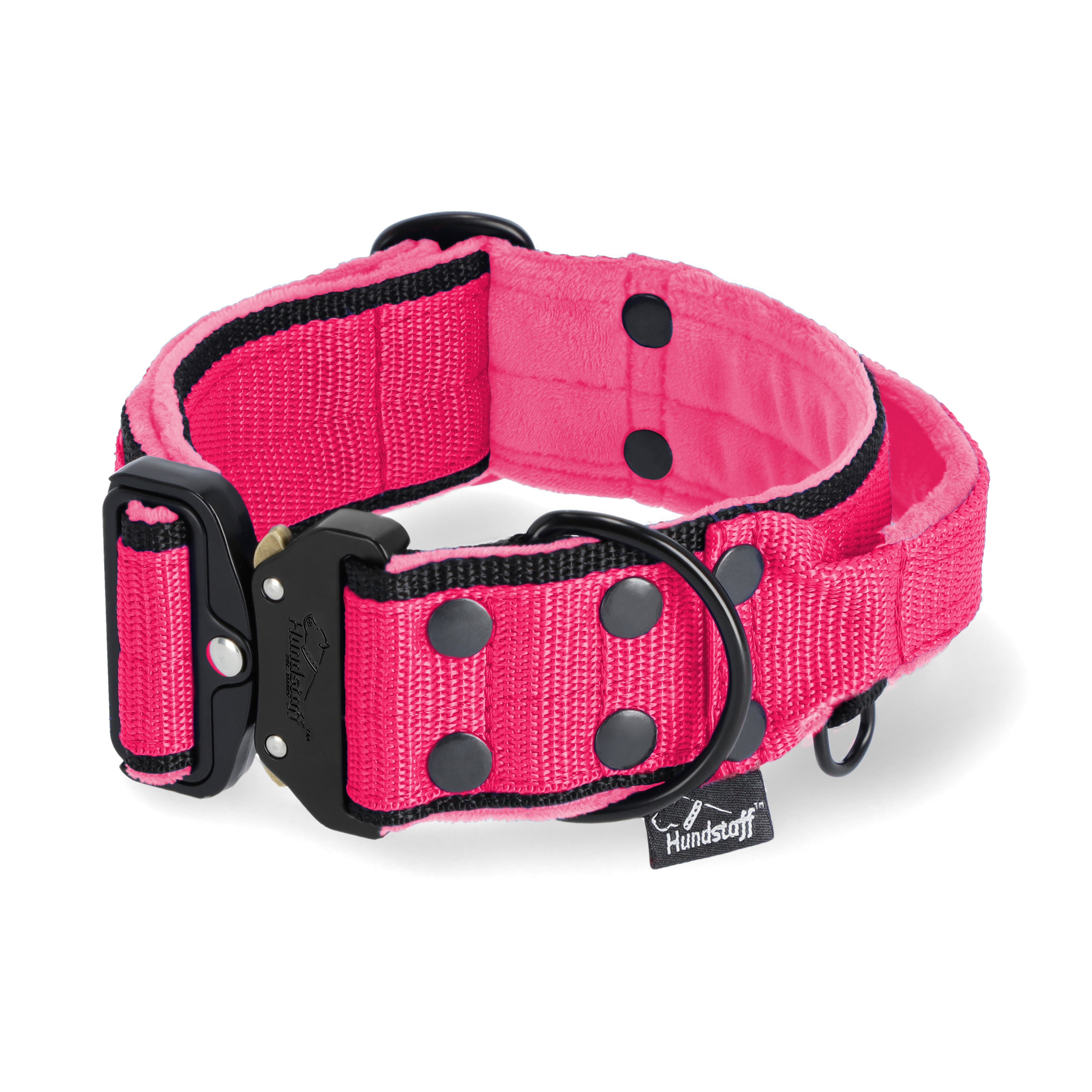Szeroka obroża z klamrą extreme - Extreme Buckle Black Edition Rózowa