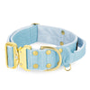Szeroka obroża z klamrą extreme - Extreme Gold Buckle Baby Blue