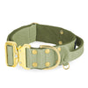 Szeroka obroża z klamrą extreme - Extreme Gold Buckle Khaki