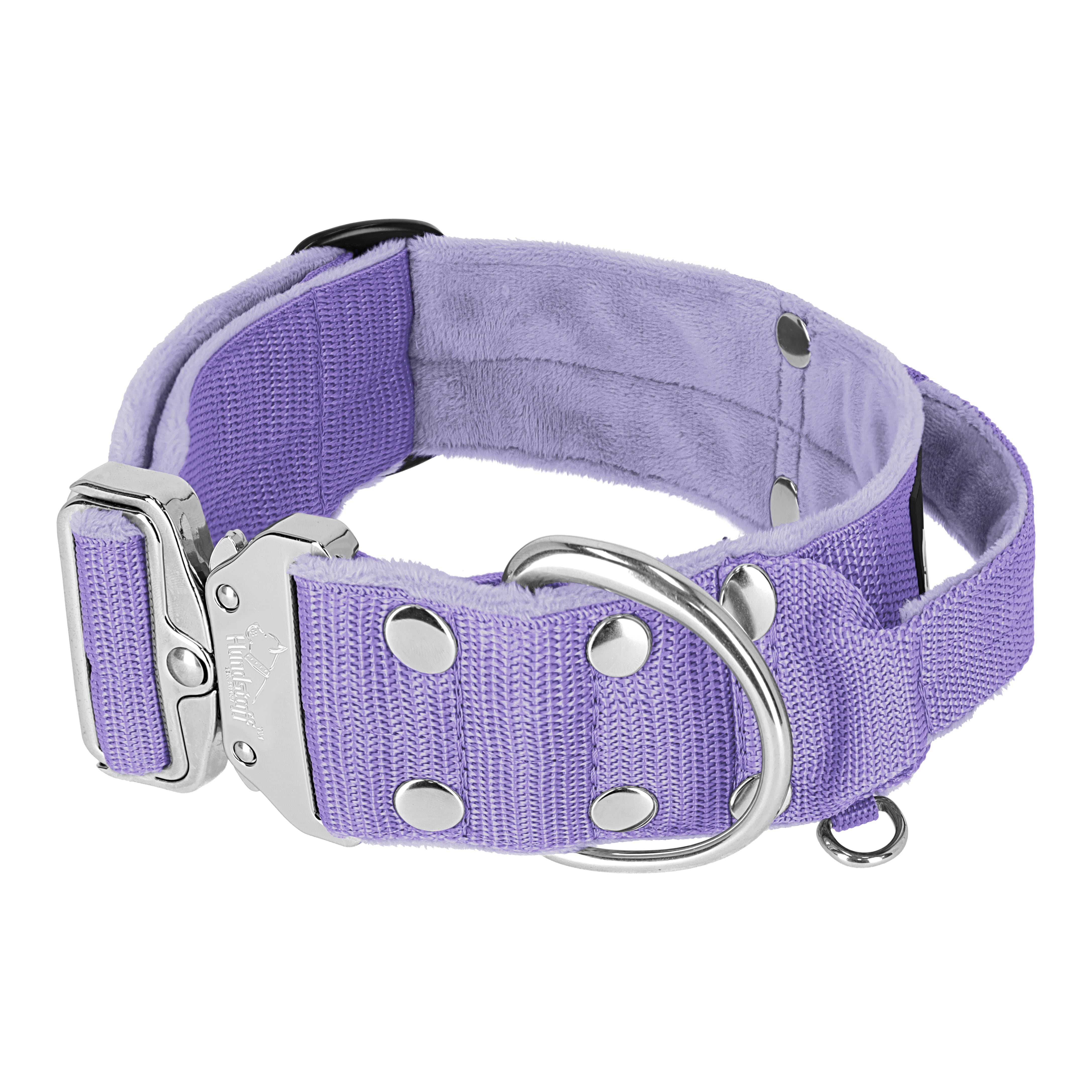 Szeroka obroża z klamrą extreme - Extreme Silver Buckle Baby Purple