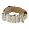 Szeroka obroża z klamrą extreme - Extreme Silver Buckle Beżowa