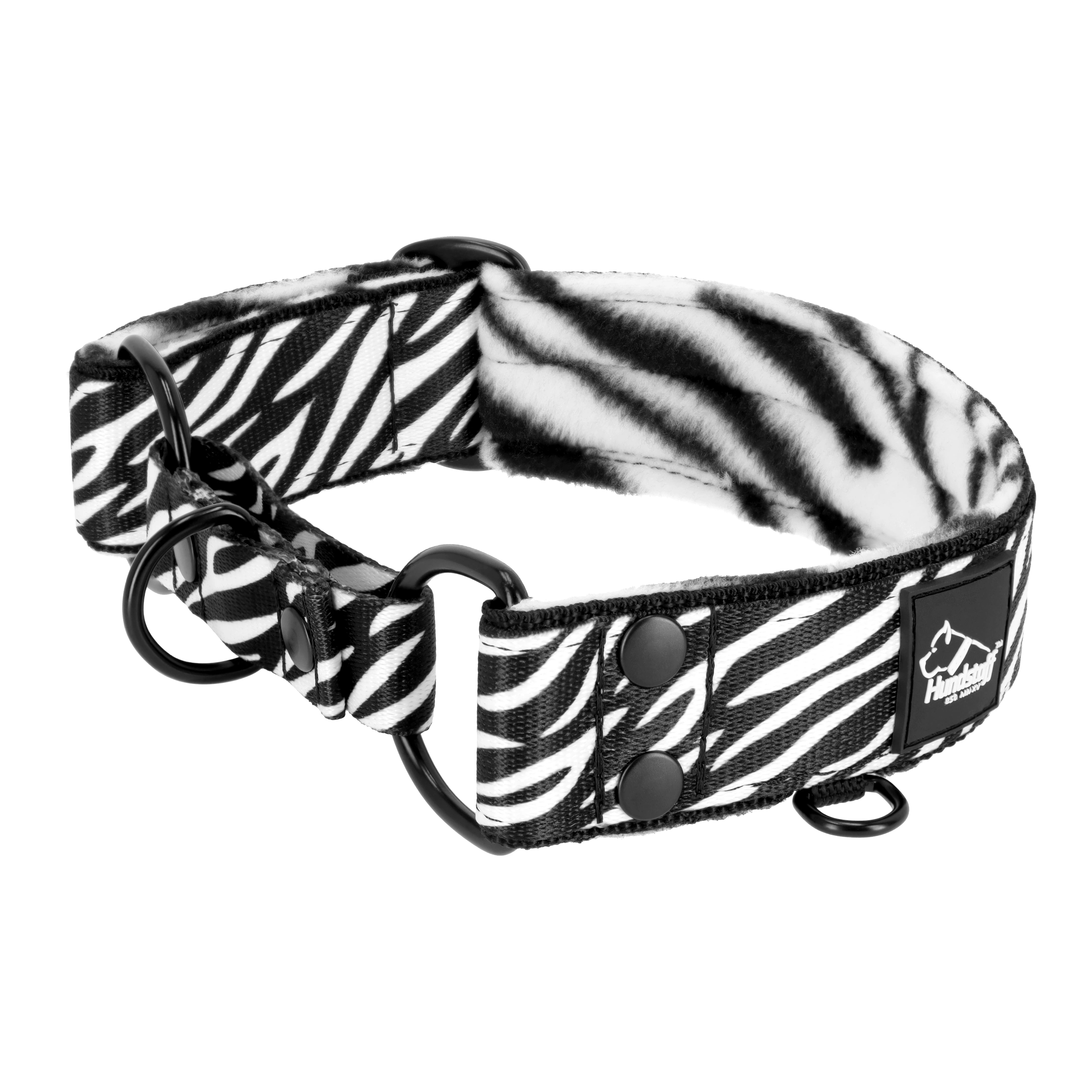 Szeroka obroża półzaciskowa - Martingale Zebra