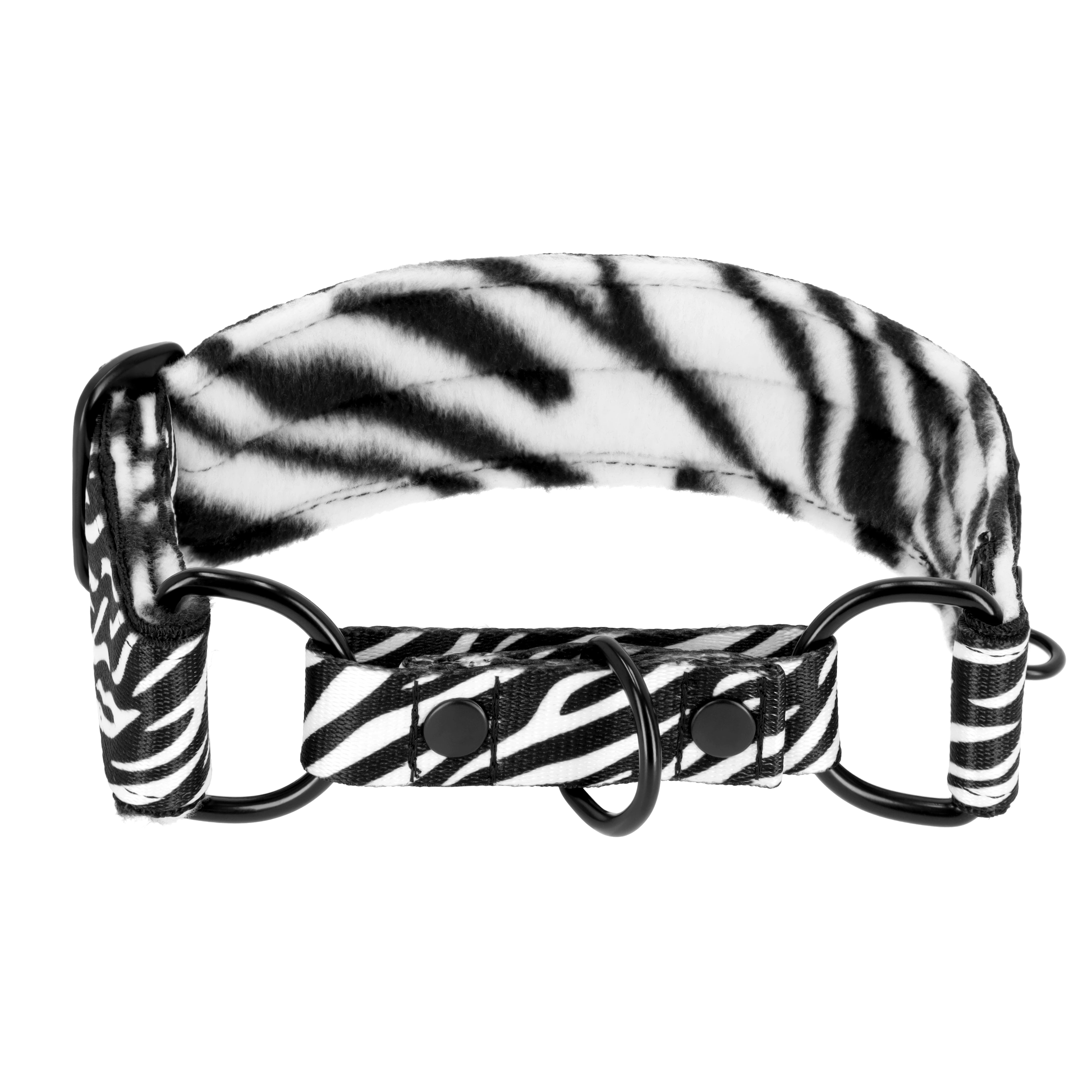 Szeroka obroża półzaciskowa - Martingale Zebra