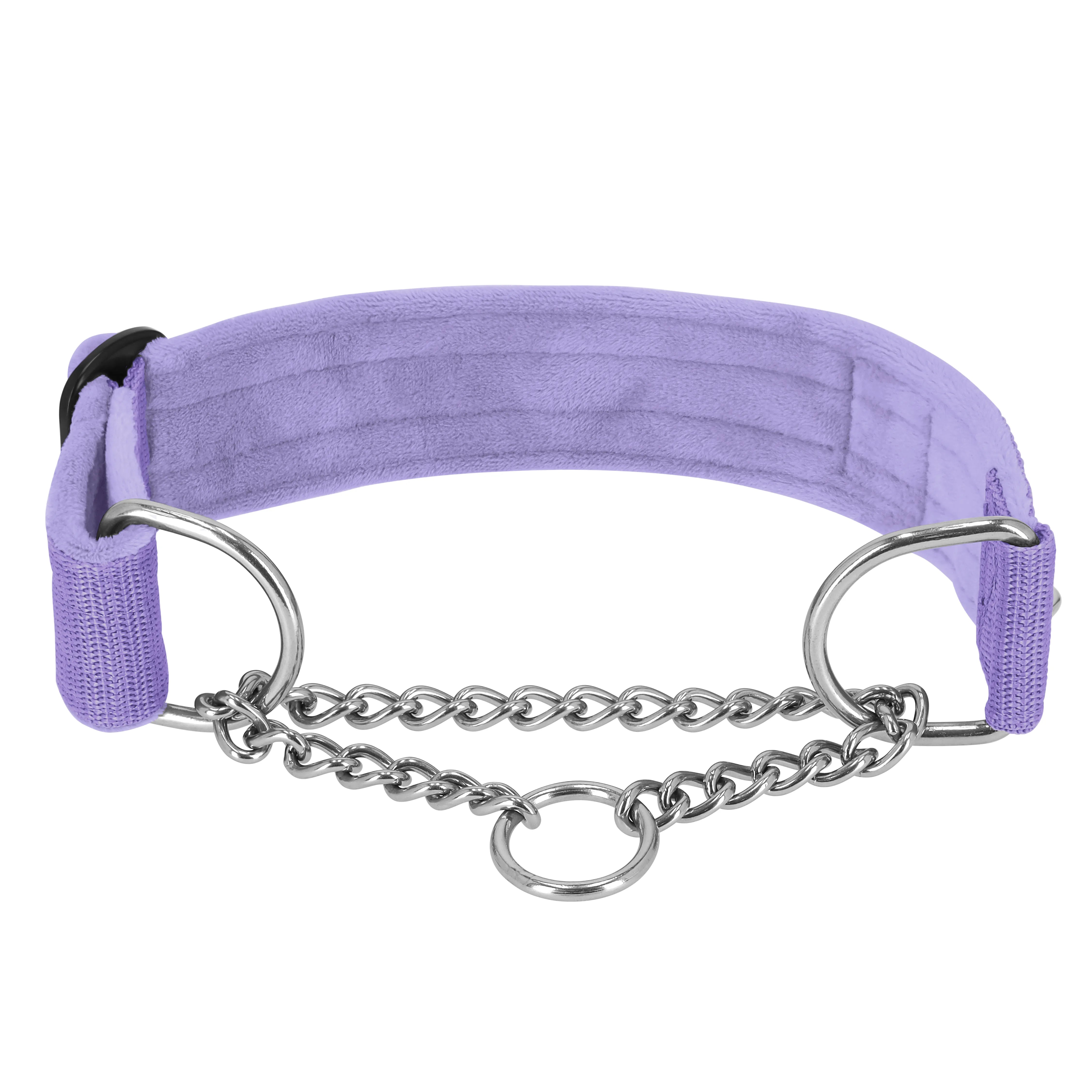 Półzaciskowa obroża i smycz – Martingale Chian Set Baby Purple