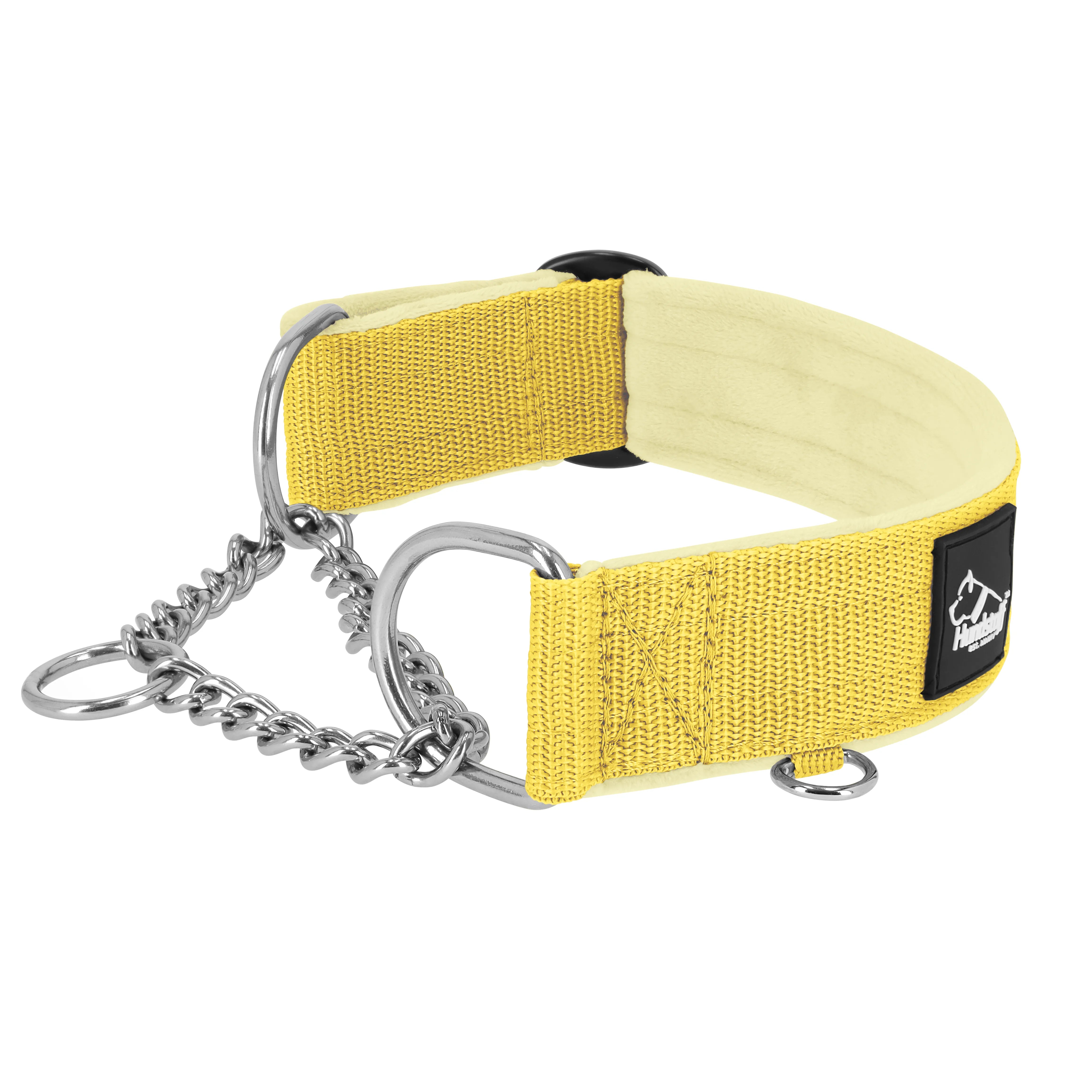 Półzaciskowa obroża i smycz – Martingale Chian Set Baby Yellow