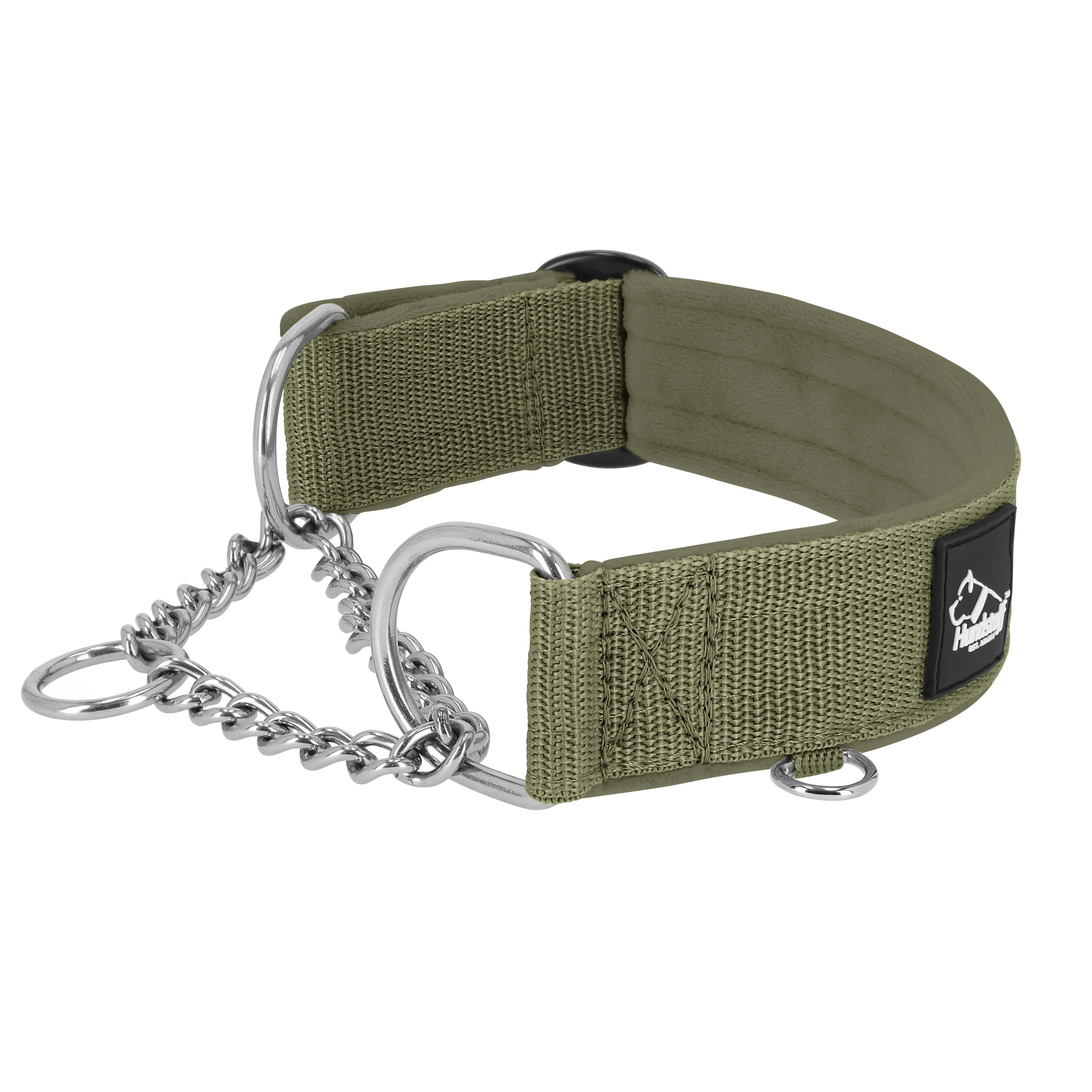 Półzaciskowa obroża i smycz – Martingale Chian Set Khaki