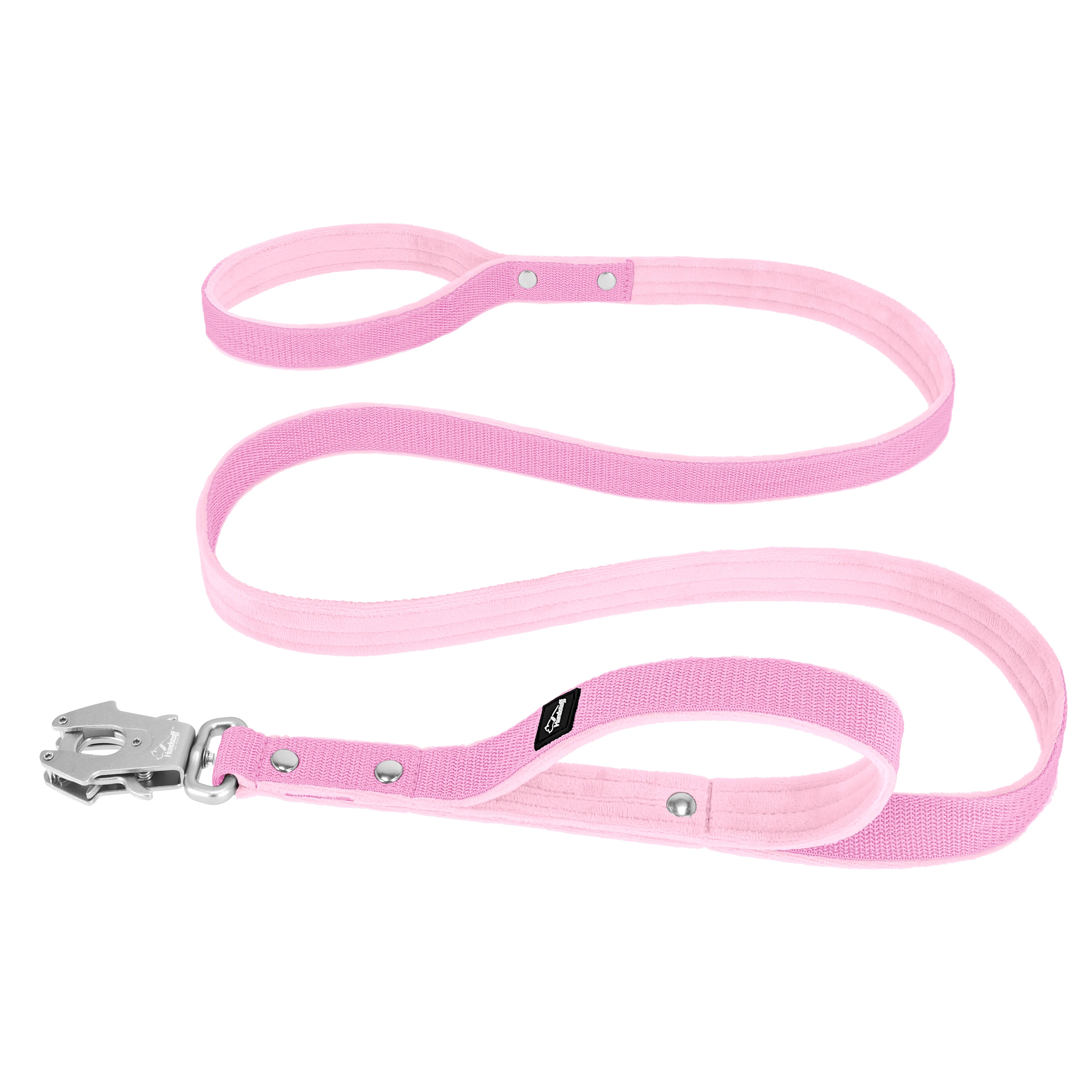 Smycz z dodatkową rączką - Guard Leash Baby Pink