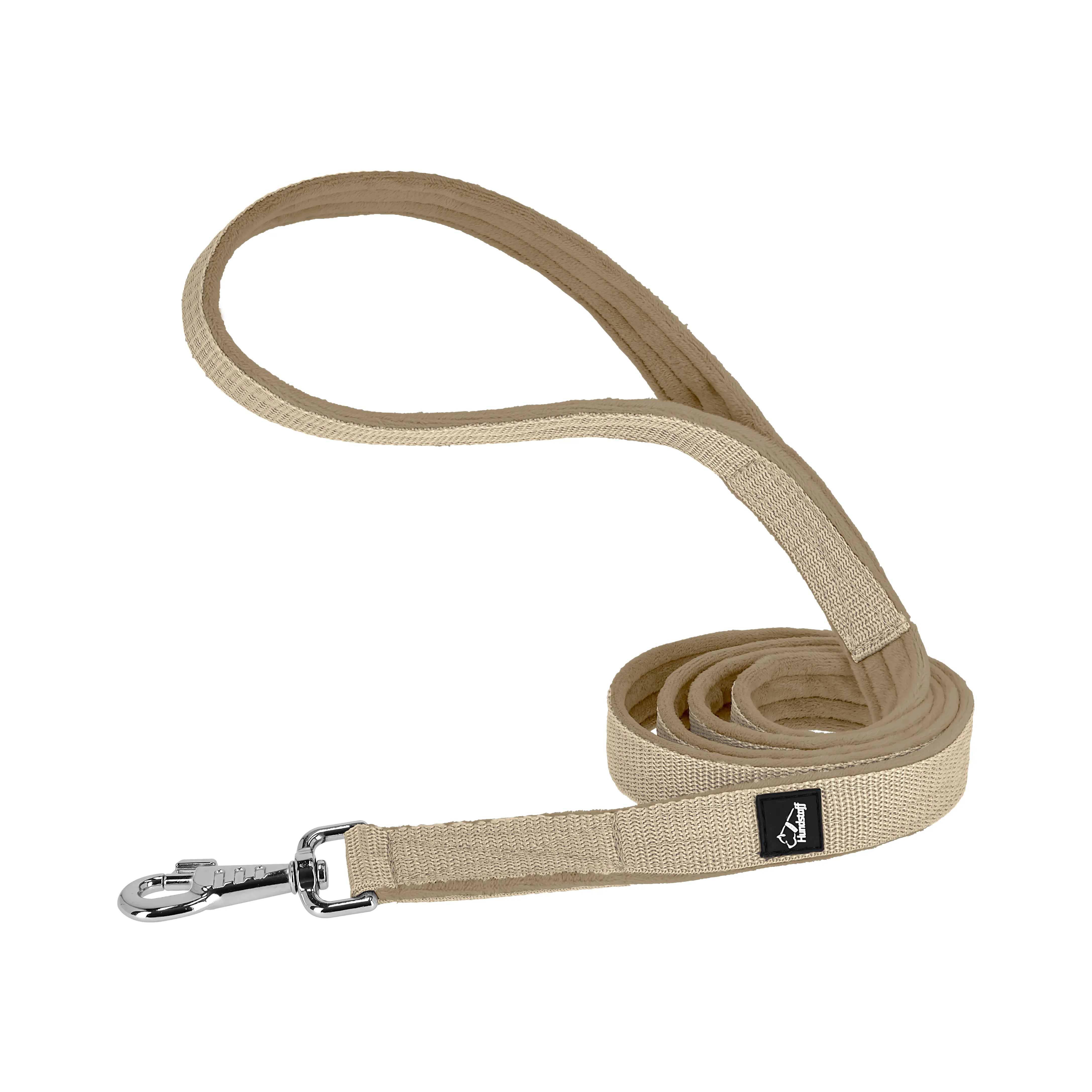 Półzaciskowa obroża i smycz – Martingale Chian Set Bezowa