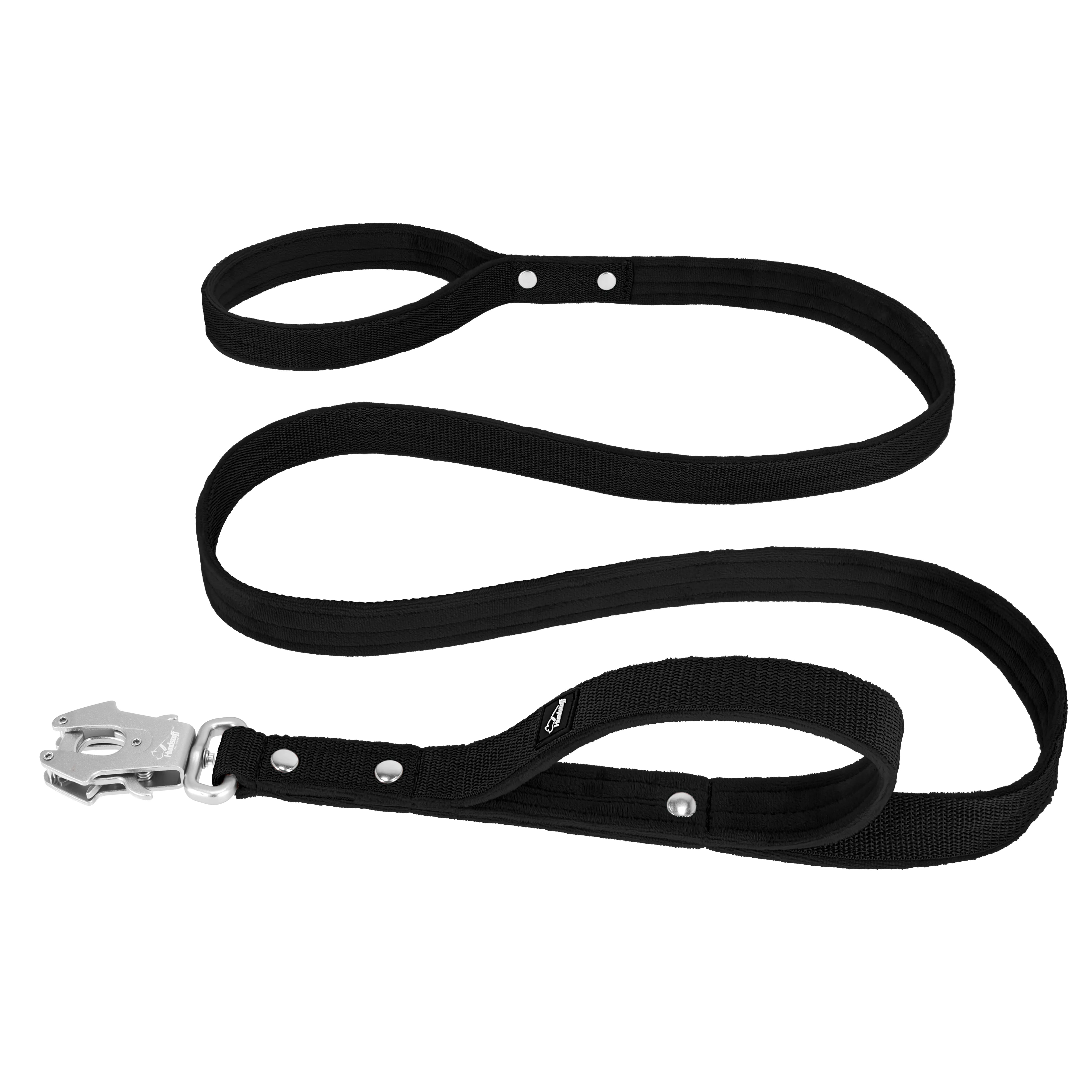 Smycz z dodatkową rączką - Guard Leash Czarna